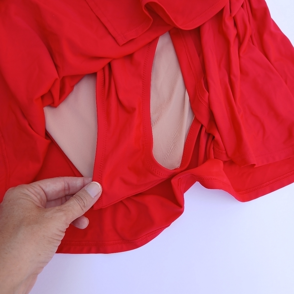 J. Crew One Piece Halter Swim Dress Red - Picture 5 of 10